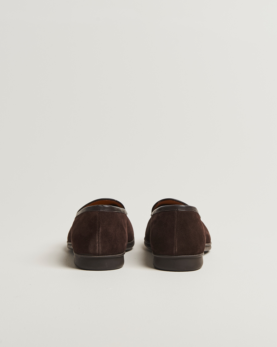 Hombres | Mocasines | Myrqvist | Ängby Walker Loafer Dark Brown Suede