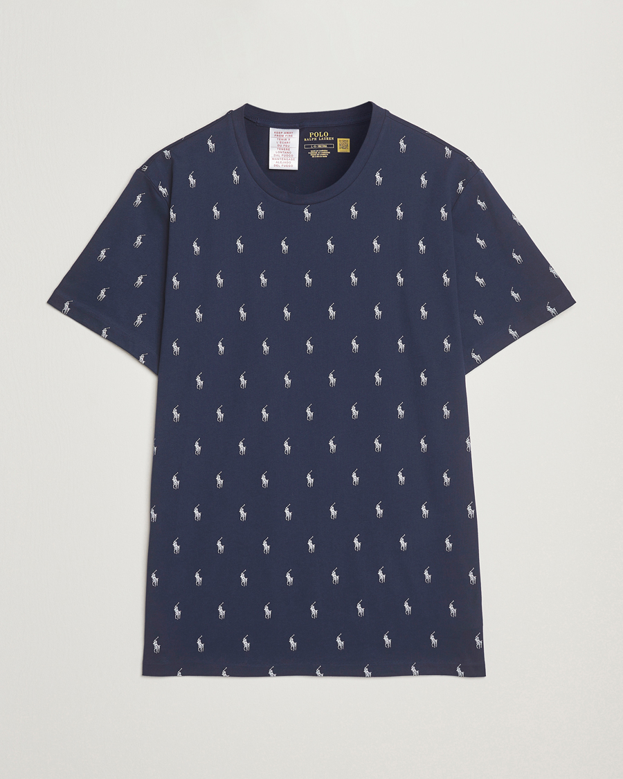 Hombres | Polo Ralph Lauren All over Player Sleeping Tee Cruise Navy | Polo Ralph Lauren | All over Player Sleeping Tee Cruise Navy