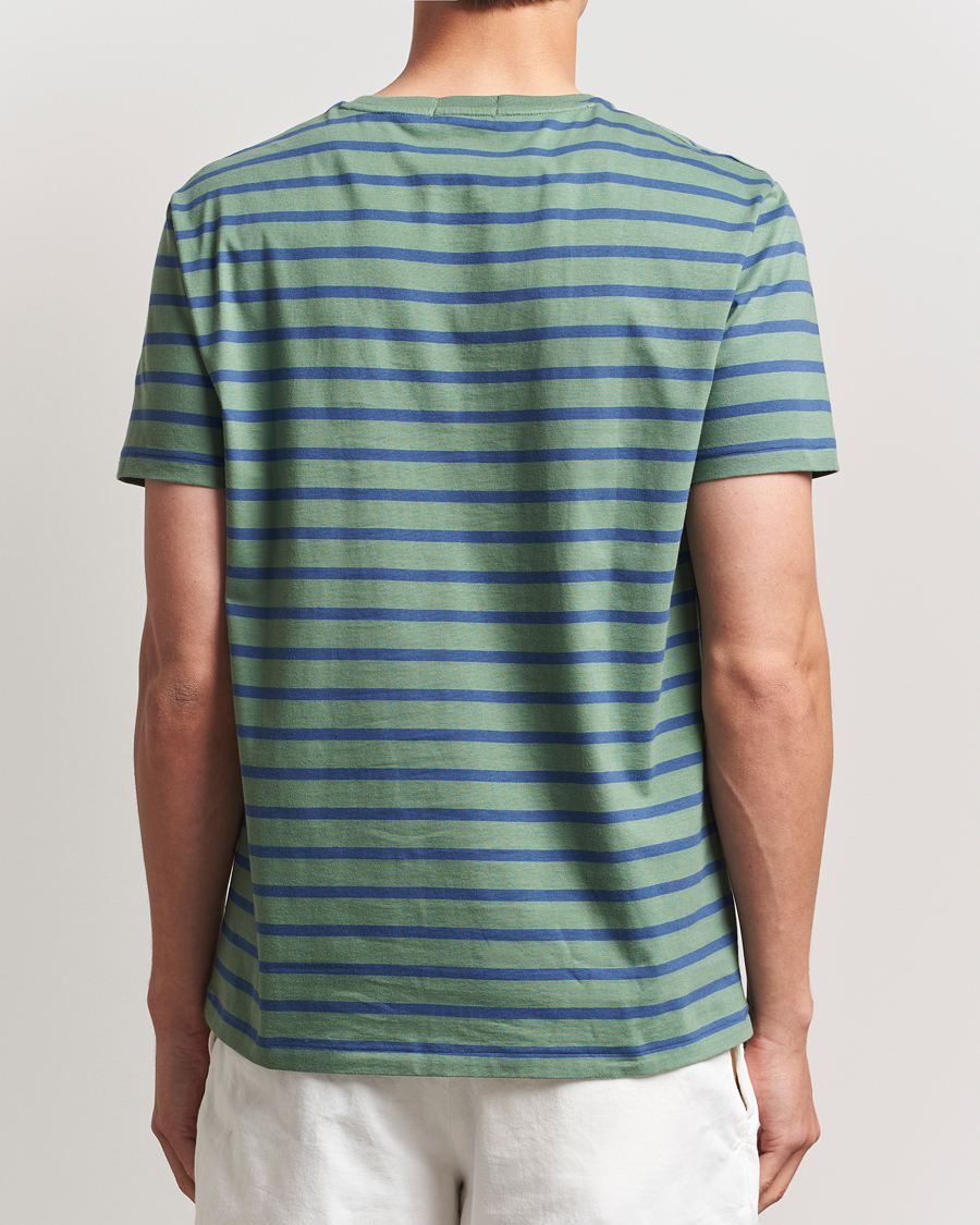 Hombres | Camisetas | Polo Ralph Lauren | Custom Slim Fit Striped Tee Green/Old Royal