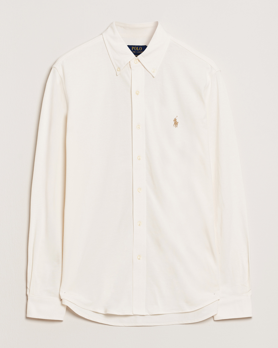 Hombres | Camisas | Polo Ralph Lauren | Featherweight Mesh Shirt Pale Cream