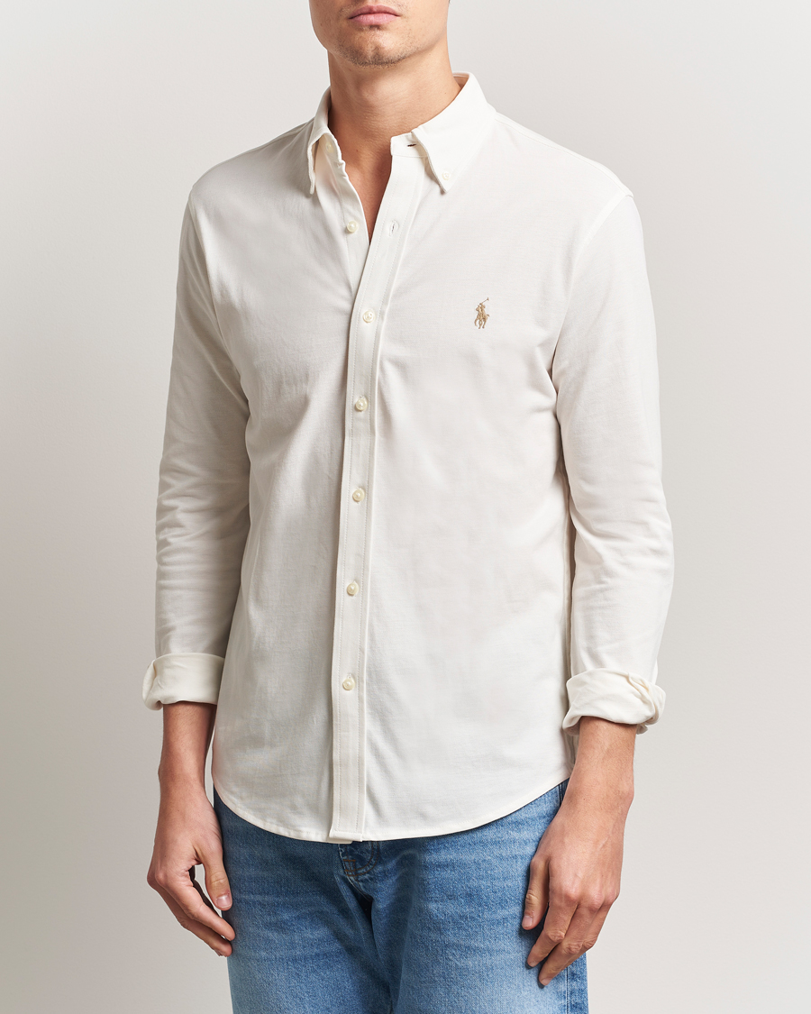 Hombres | Camisas | Polo Ralph Lauren | Featherweight Mesh Shirt Pale Cream