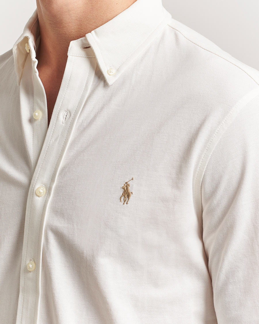 Hombres | Camisas | Polo Ralph Lauren | Featherweight Mesh Shirt Pale Cream