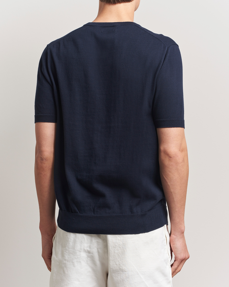 Hombres | Camisetas | Polo Ralph Lauren | Knitted Short Sleeve Tee Hunter Navy