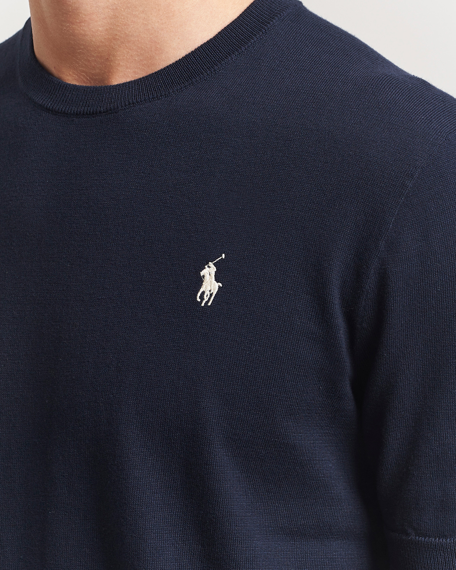 Hombres | Camisetas | Polo Ralph Lauren | Knitted Short Sleeve Tee Hunter Navy