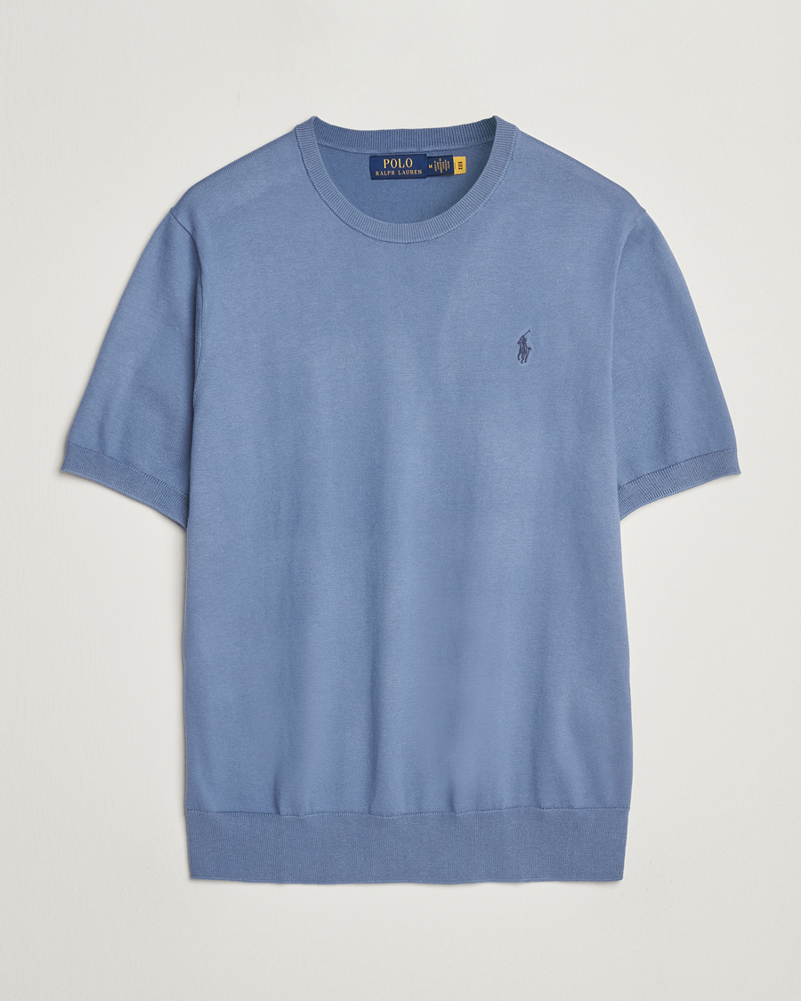 Hombres | Camisetas | Polo Ralph Lauren | Knitted Short Sleeve Tee Capri Blue