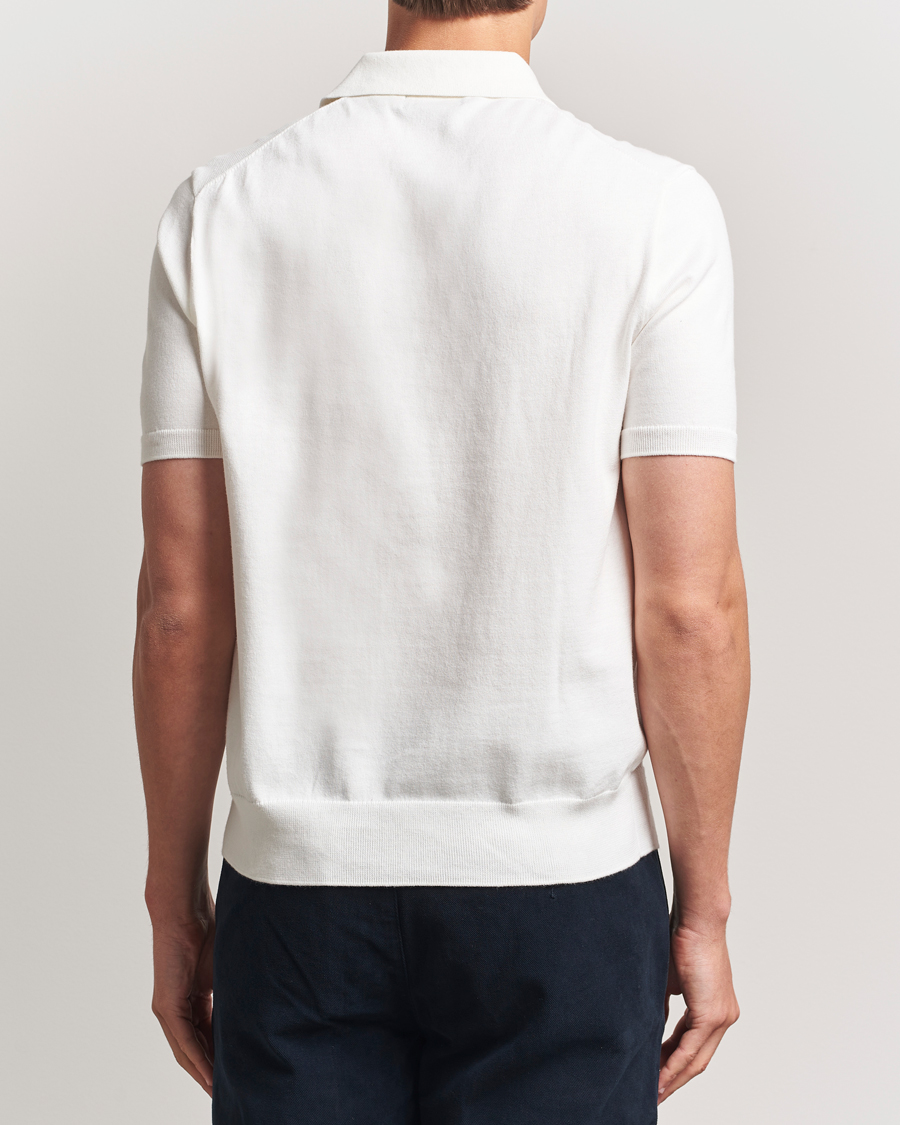 Hombres | Jerséis y prendas de punto | Polo Ralph Lauren | Knitted Short Sleeve Polo Deckwash White