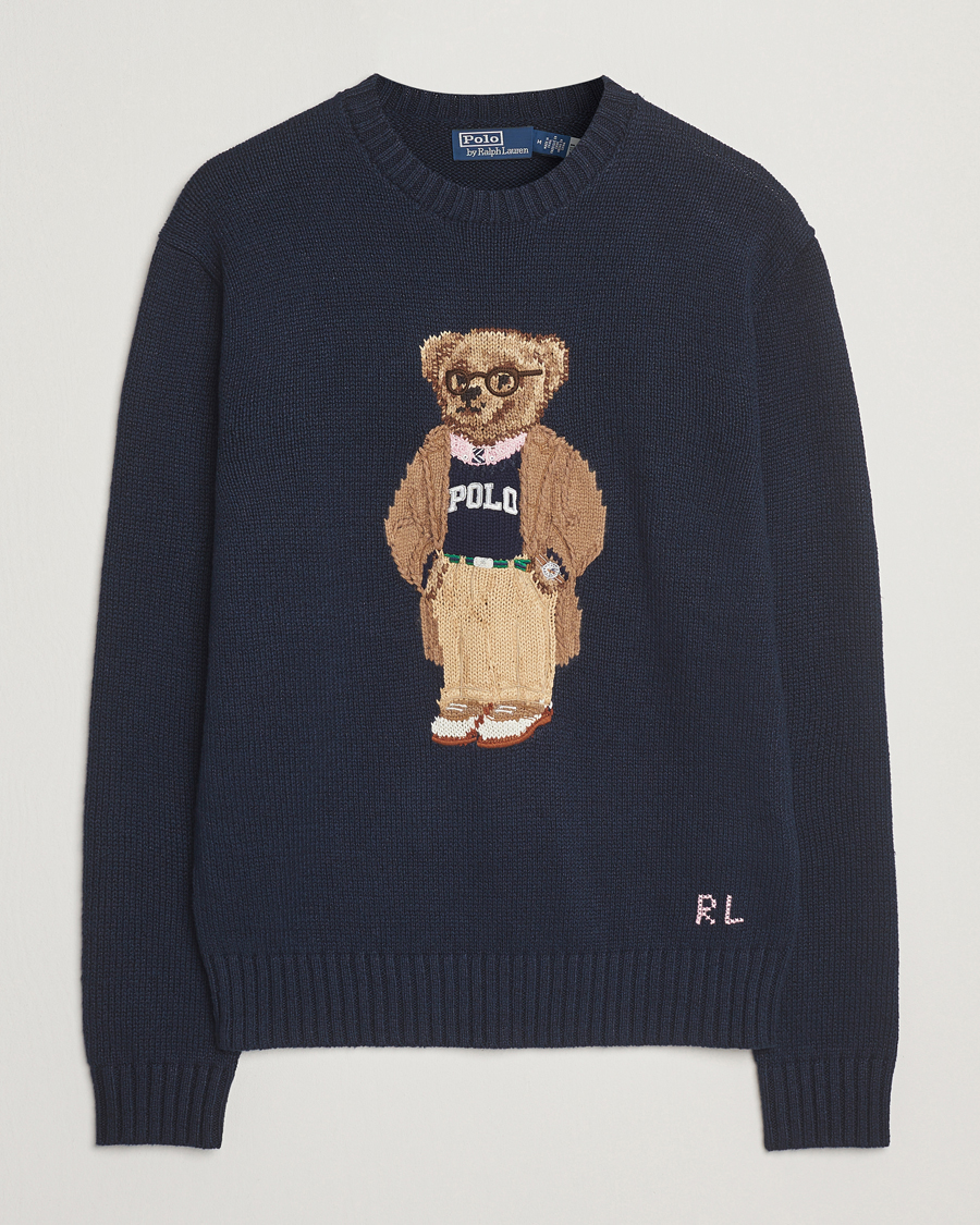 Hombres | Jerséis y prendas de punto | Polo Ralph Lauren | Linen/Cotton Bear Pullover Bear Navy