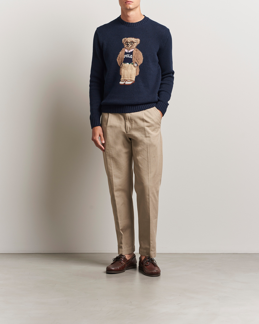 Hombres | Jerséis y prendas de punto | Polo Ralph Lauren | Linen/Cotton Bear Pullover Bear Navy