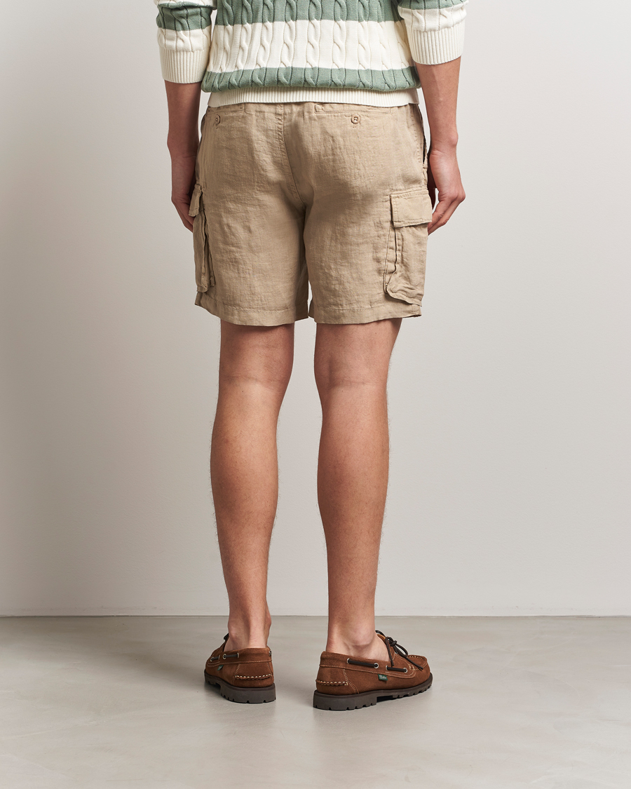 Hombres | Pantalones cortos | GANT | Regular Fit Linen Cargo Shorts Concrete Beige
