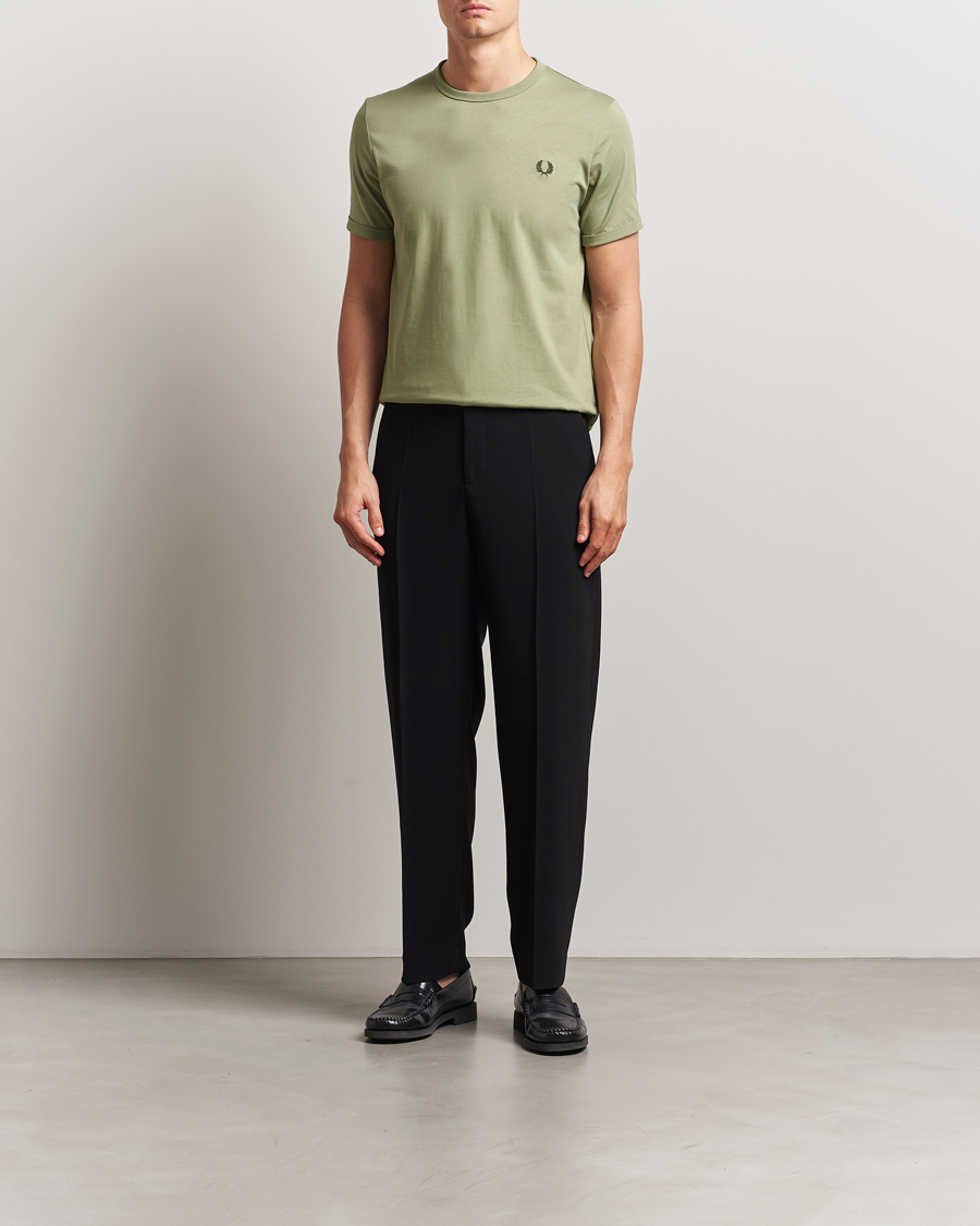 Hombres | Camisetas | Fred Perry | Ringer T-Shirt Olive Mint