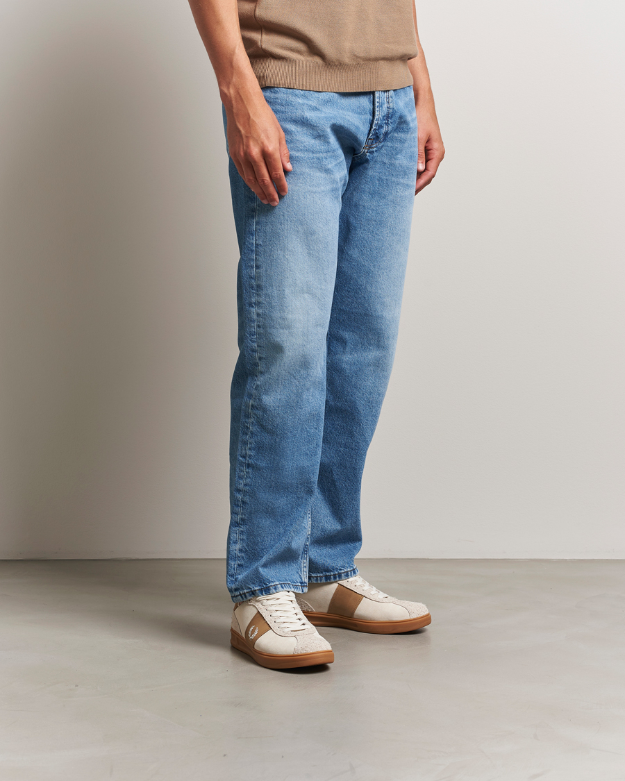 Hombres | Zapatillas | Fred Perry | B4 Suede Sneaker Ecru/Snow White