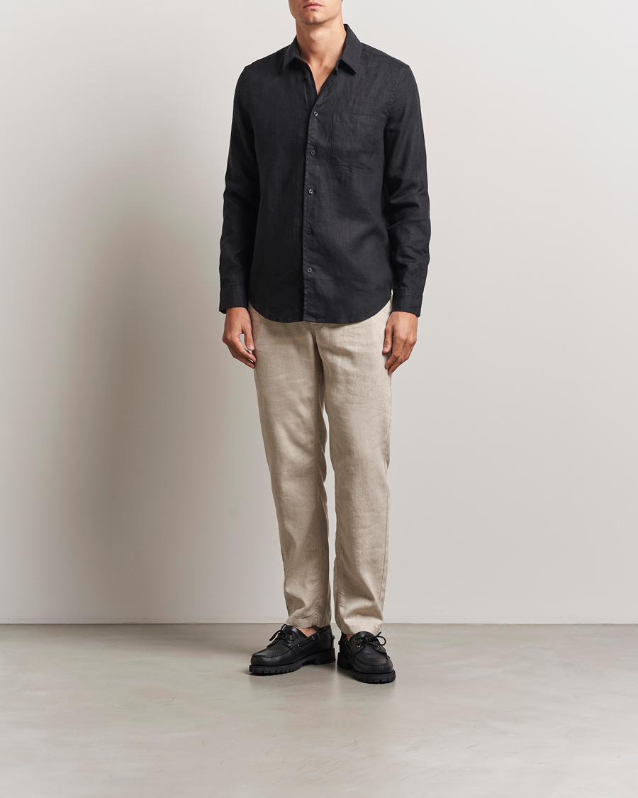 Hombres | Camisas | Samsøe Samsøe | Liam Linen Shirt Black
