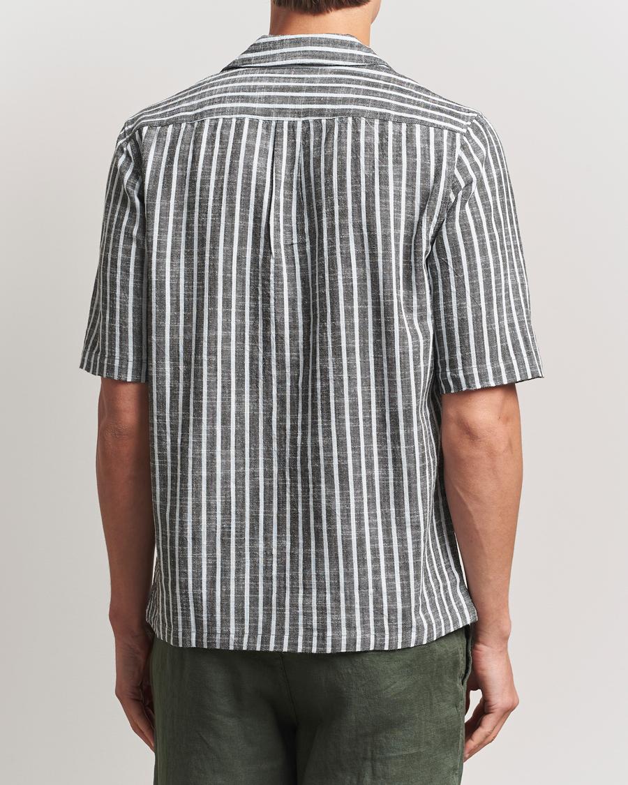 Hombres | Camisas | Samsøe Samsøe | Oscar Striped Short Sleeve Shirt Climbing Ivy