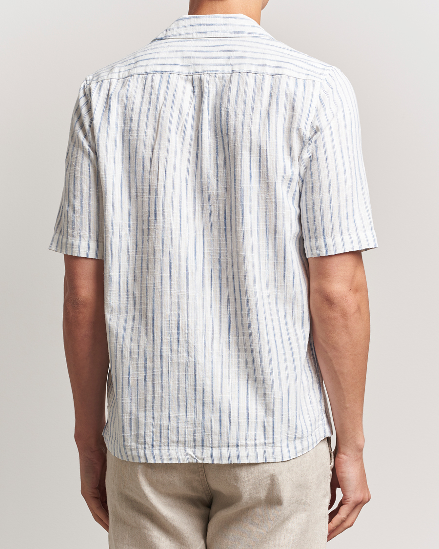 Hombres | Camisas | Samsøe Samsøe | Oscar Striped Short Sleeve Shirt Clear Cream