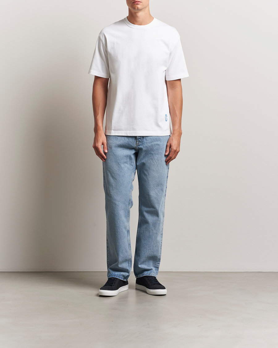 Hombres | Camisetas | Samsøe Samsøe | Printed Swirl Crew Neck T-Shirt White