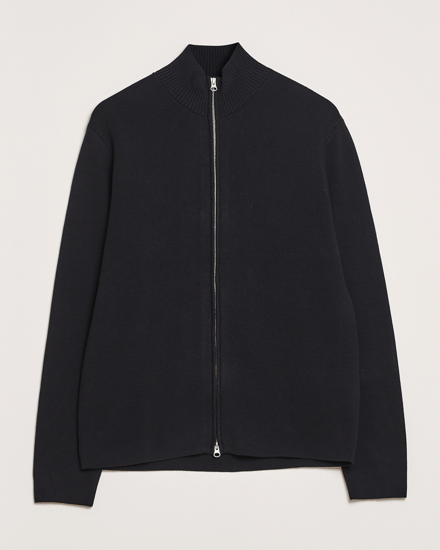 Hombres | Jerséis y prendas de punto | Samsøe Samsøe | Niklas Full Zip Sweater Black