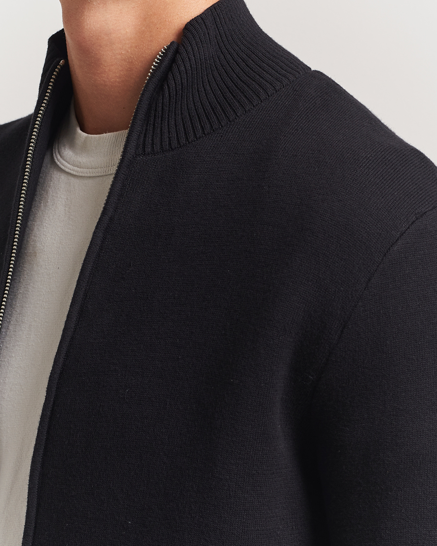 Hombres | Jerséis y prendas de punto | Samsøe Samsøe | Niklas Full Zip Sweater Black