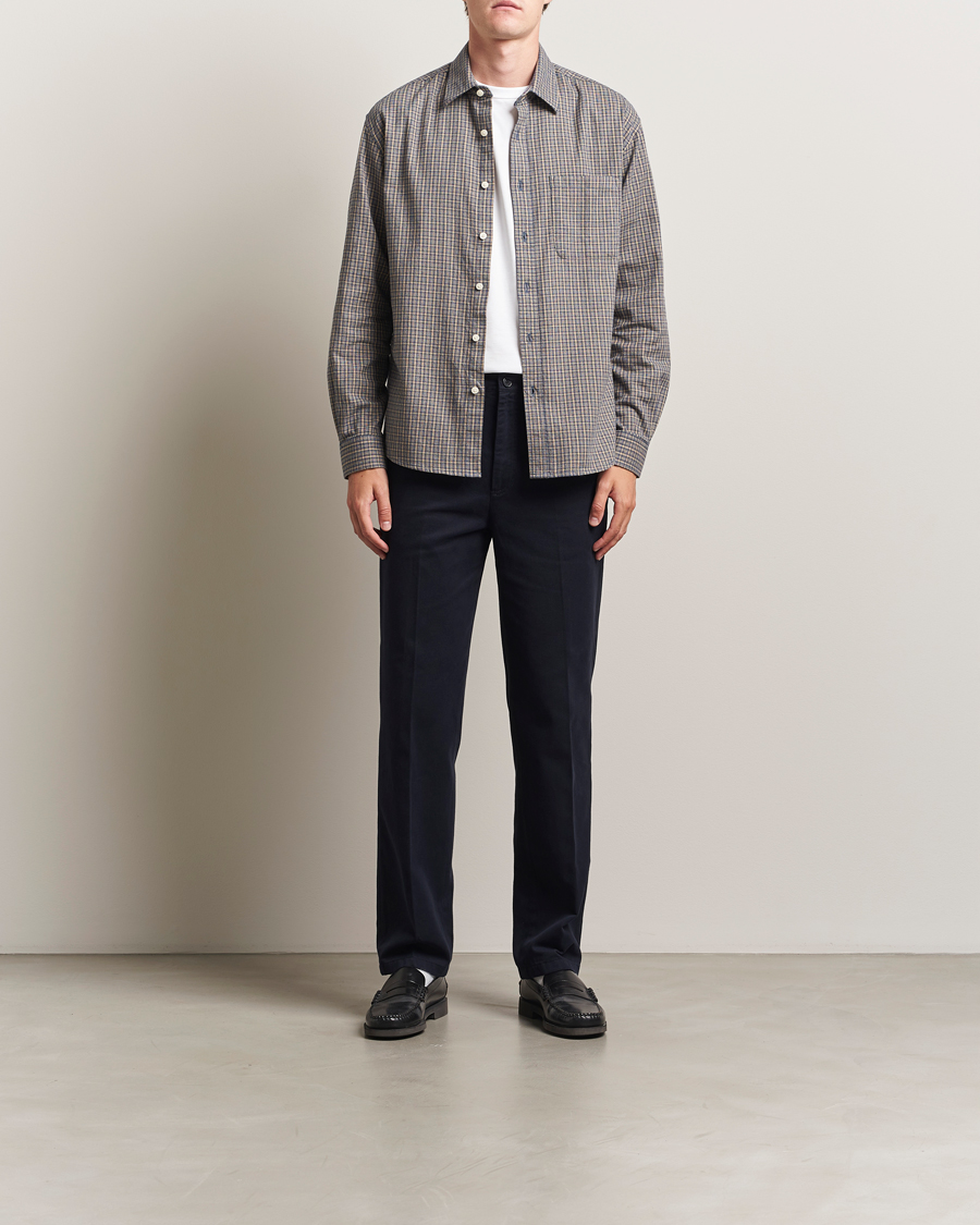 Hombres | Pantalones | Filippa K | Cotton Chino Trousers Navy