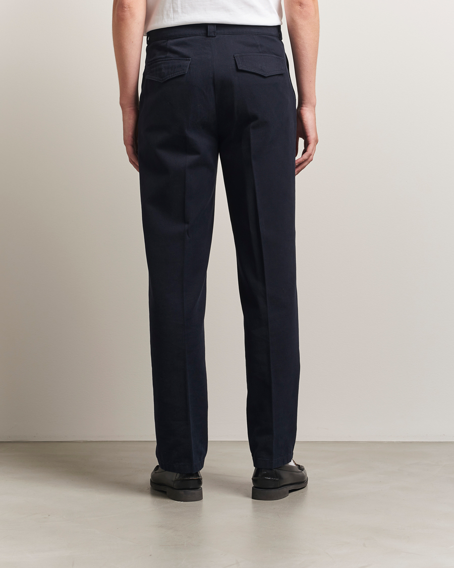 Hombres | Pantalones | Filippa K | Cotton Chino Trousers Navy
