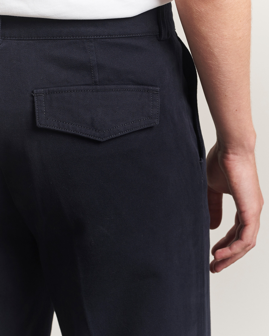 Hombres | Pantalones | Filippa K | Cotton Chino Trousers Navy