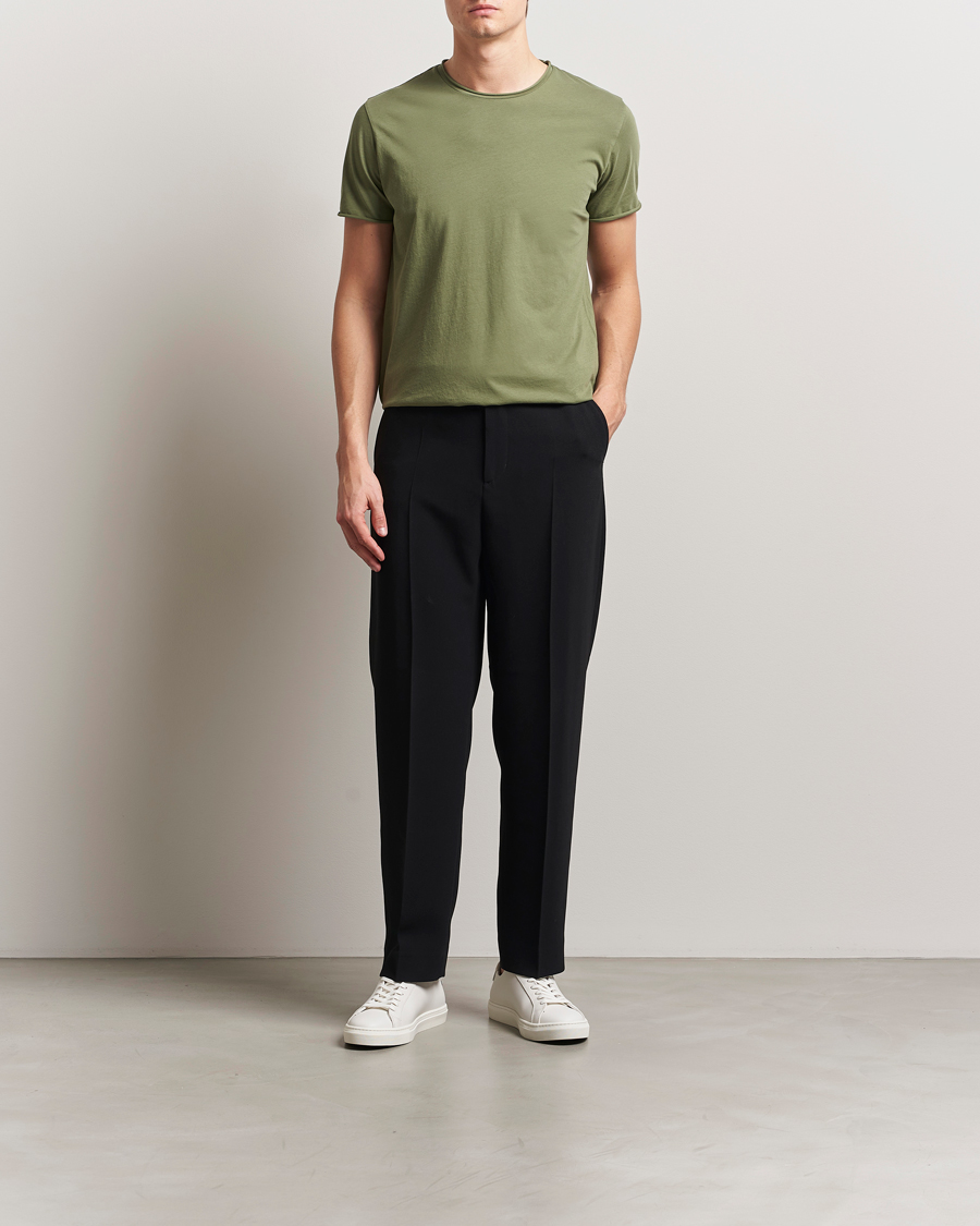 Hombres | Camisetas | Filippa K | Roll Neck Crew Neck T-Shirt Faded Green