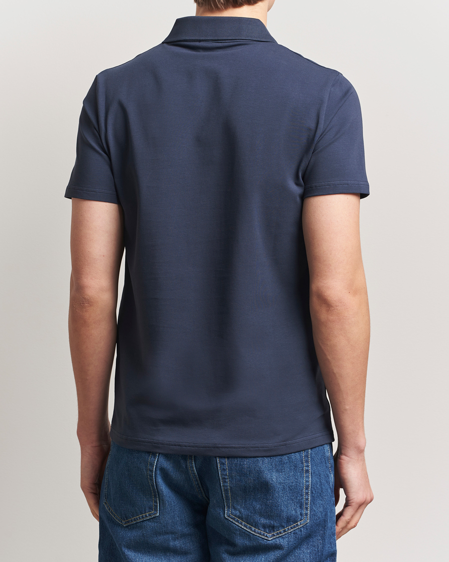 Hombres | Polos | Filippa K | Soft Lycra Polo T-Shirt Dusk Blue