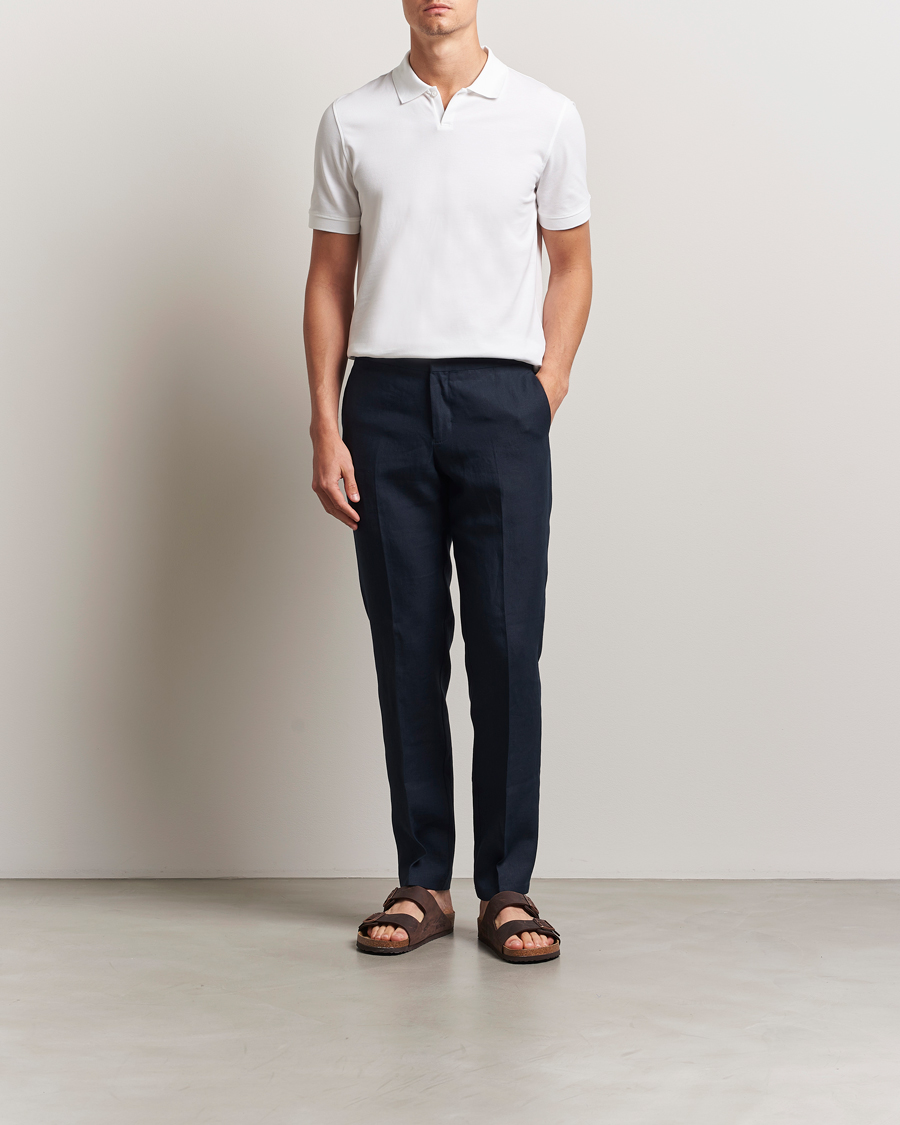 Hombres | Polos | Orlebar Brown | Bruno Organic Cotton Pique White