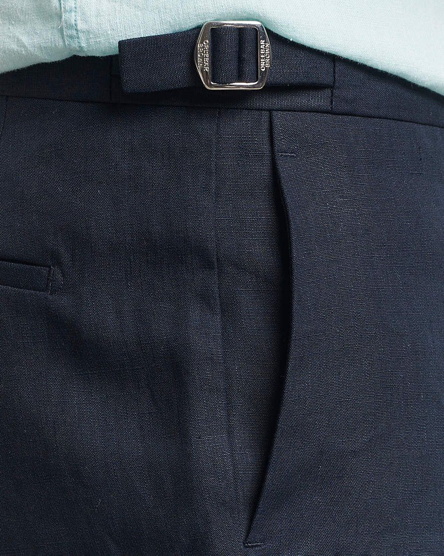 Hombres | Pantalones cortos | Orlebar Brown | Norwich Italian Linen Shorts Night Iris