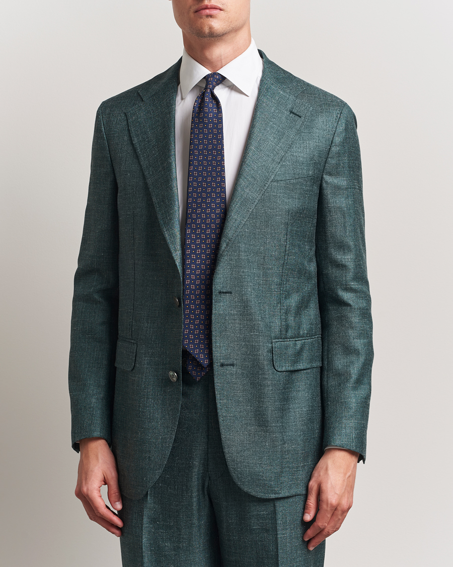 Hombres | Blazers | Oscar Jacobson | Fellow EVO Wool/Silk/Linen Blazer Green