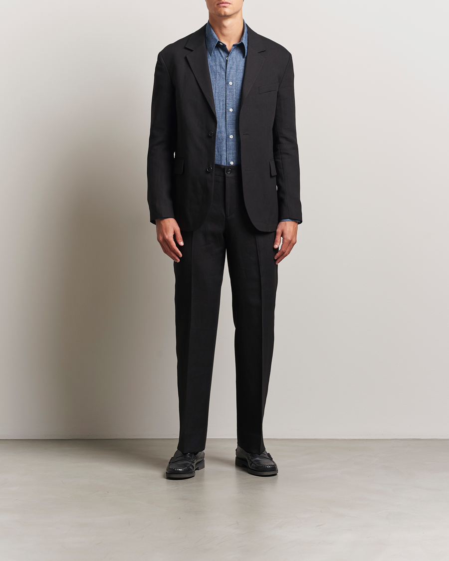 Hombres | Blazers | J.Lindeberg | Alban Unlined Super Linen Blazer Black
