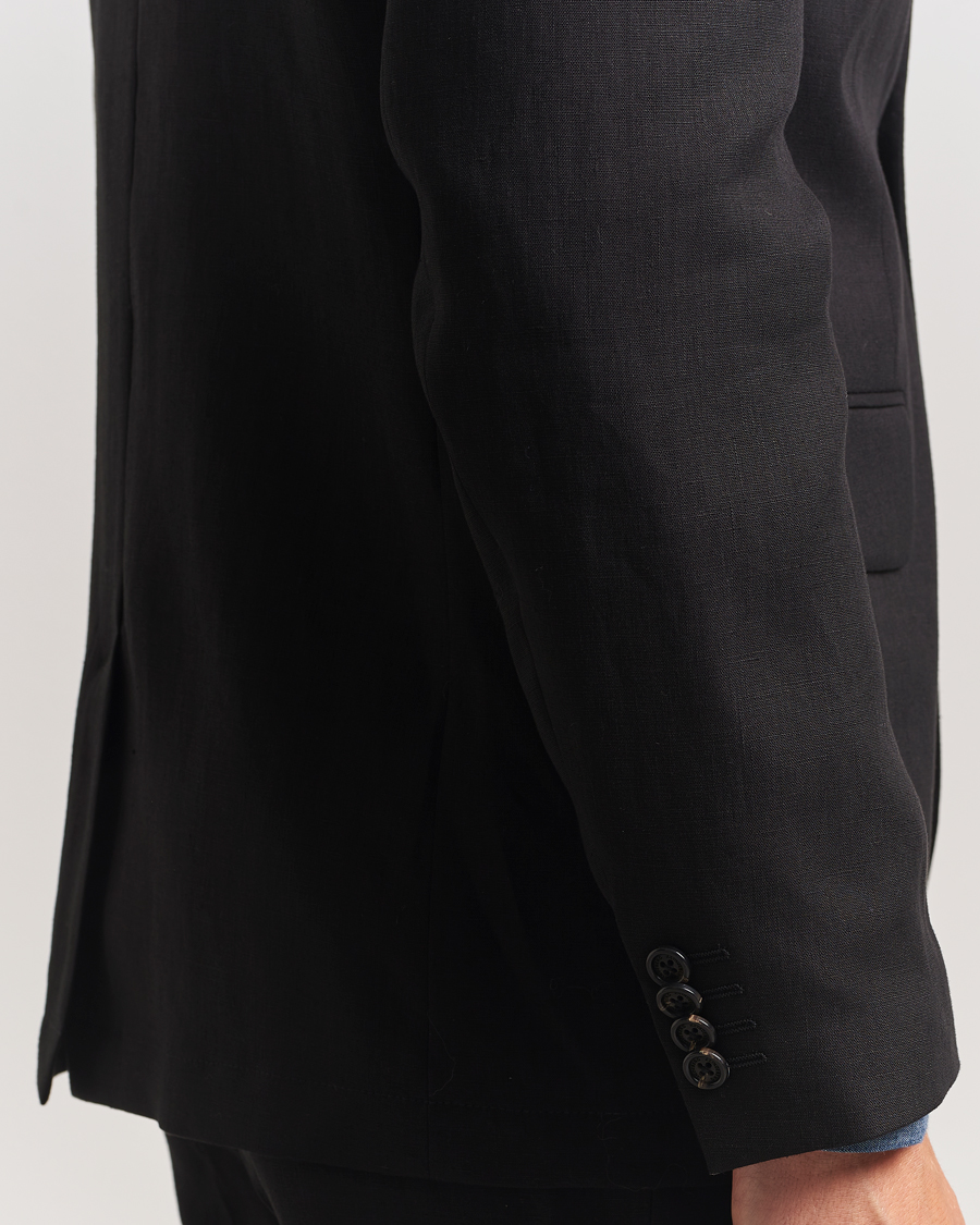 Hombres | Blazers | J.Lindeberg | Alban Unlined Super Linen Blazer Black
