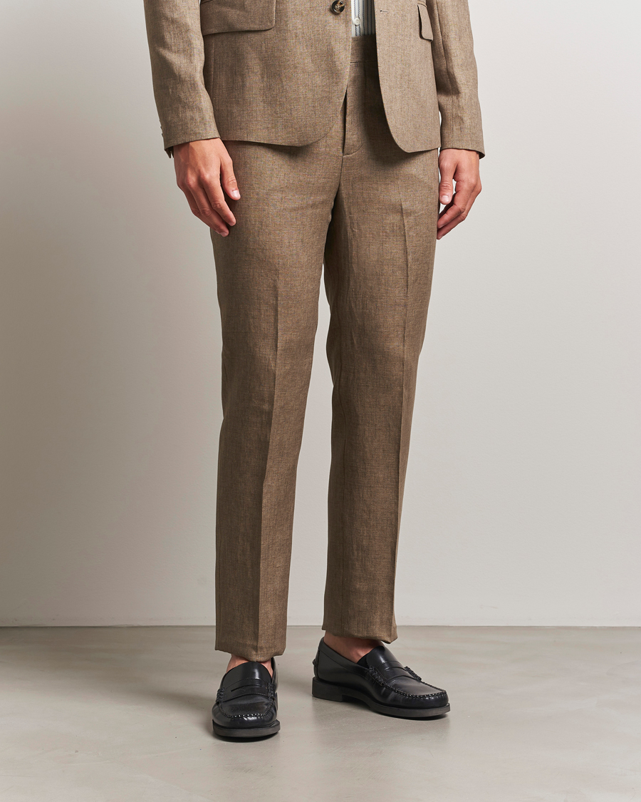 Hombres | Pantalones | J.Lindeberg | Lois Super Linen Pants Nutmeg