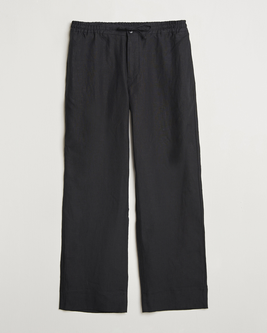 Hombres | Pantalones | J.Lindeberg | Noah Drape Linen Pants Black
