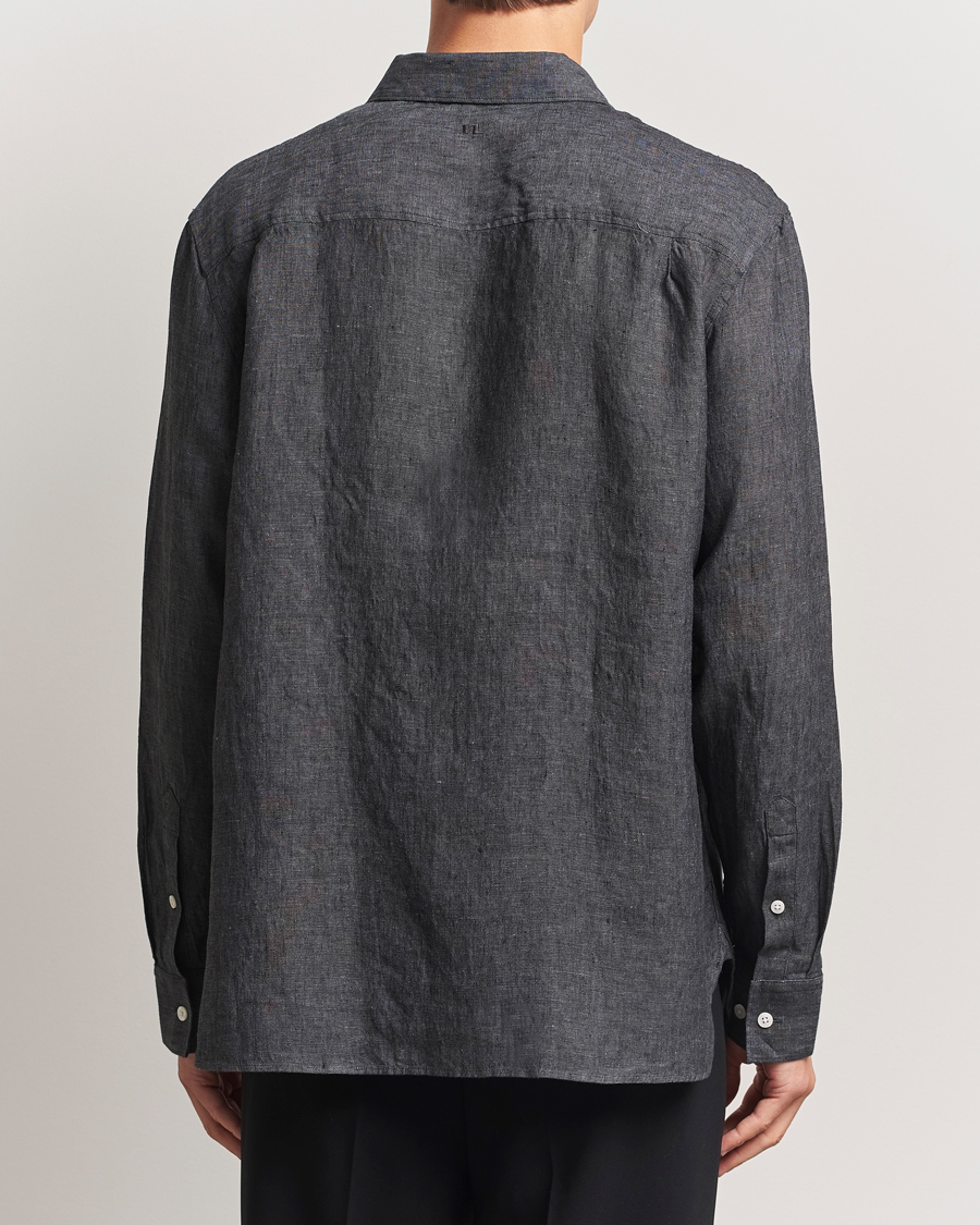 Hombres | Camisas | J.Lindeberg | Linen Melange Shirt Black