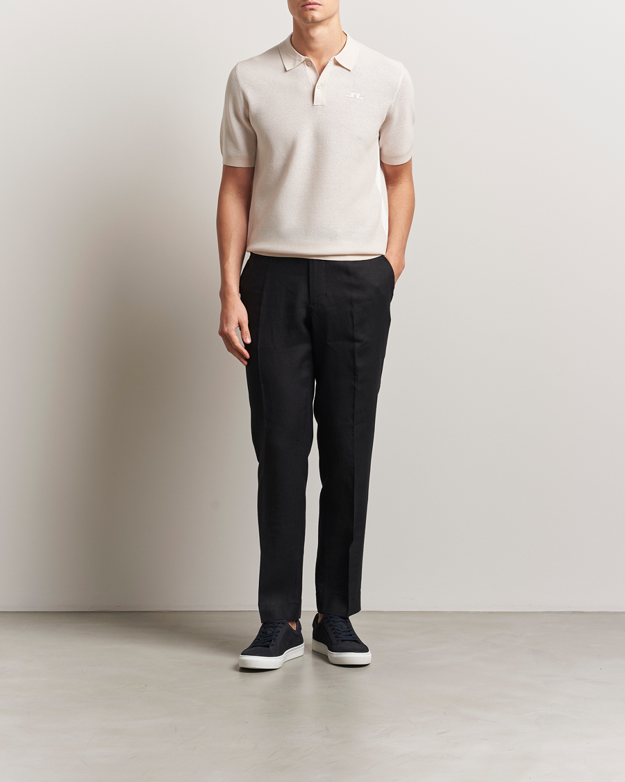 Hombres | Polos | J.Lindeberg | Reymond Structure Knit Polo Moonbeam