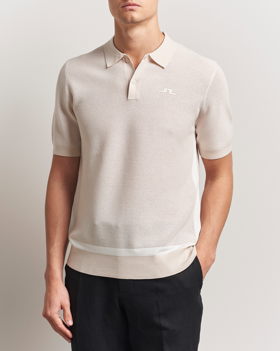 Hombres | Polos | J.Lindeberg | Reymond Structure Knit Polo Moonbeam