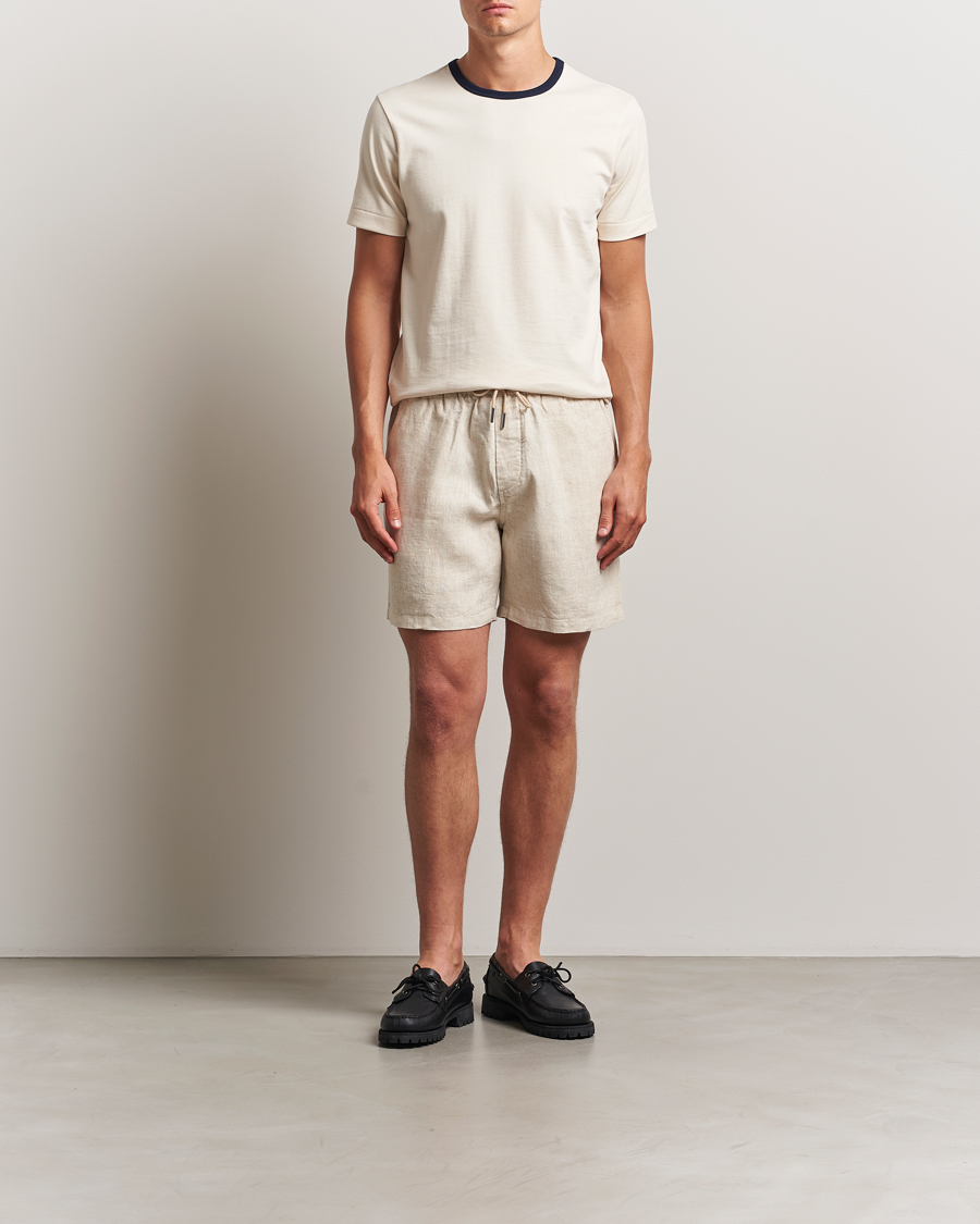 Hombres | Pantalones cortos | NN07 | Gregor Linen Drawstring Shorts Oat