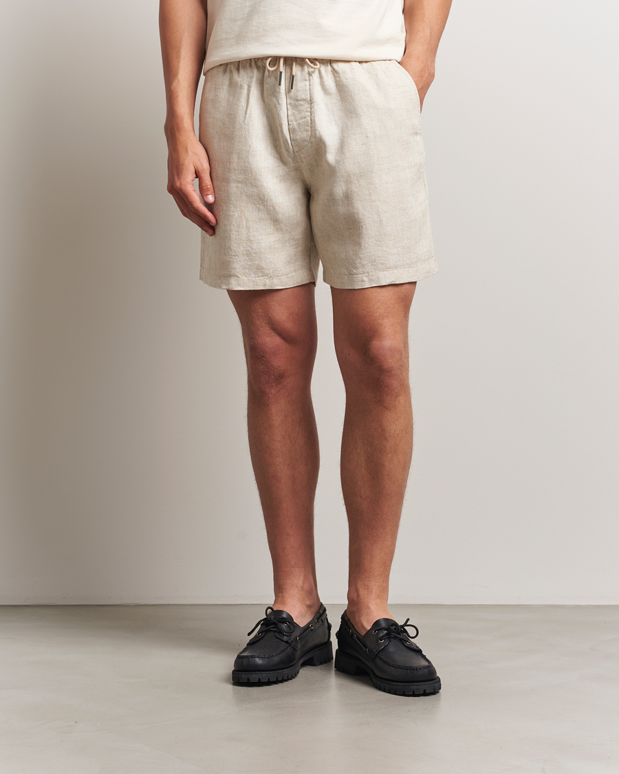 Hombres | Pantalones cortos | NN07 | Gregor Linen Drawstring Shorts Oat