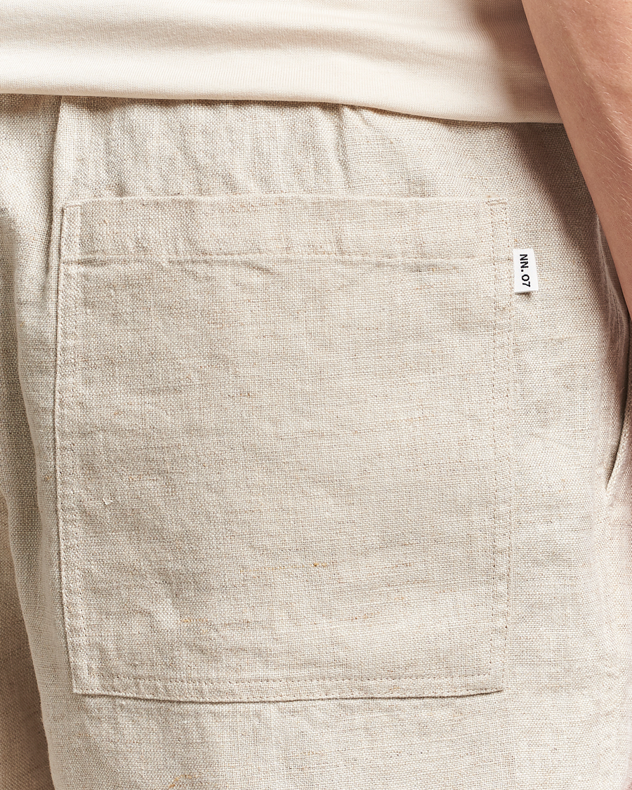 Hombres | Pantalones cortos | NN07 | Gregor Linen Drawstring Shorts Oat