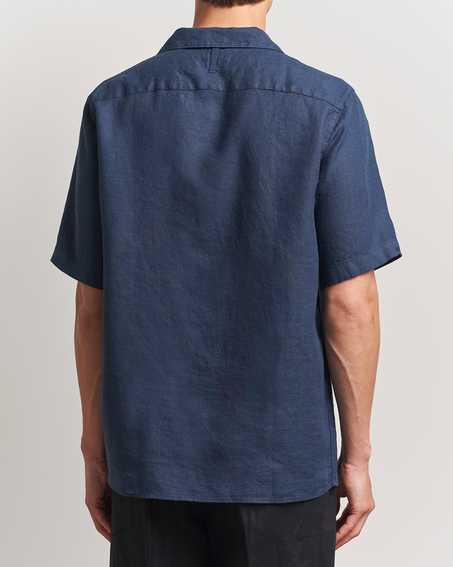 Hombres | Camisas | NN07 | Julio Linen Resort Shirt Navy Blue