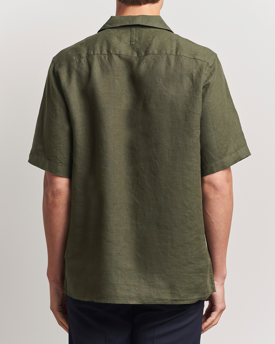 Hombres | Camisas | NN07 | Julio Linen Resort Shirt Croc Green