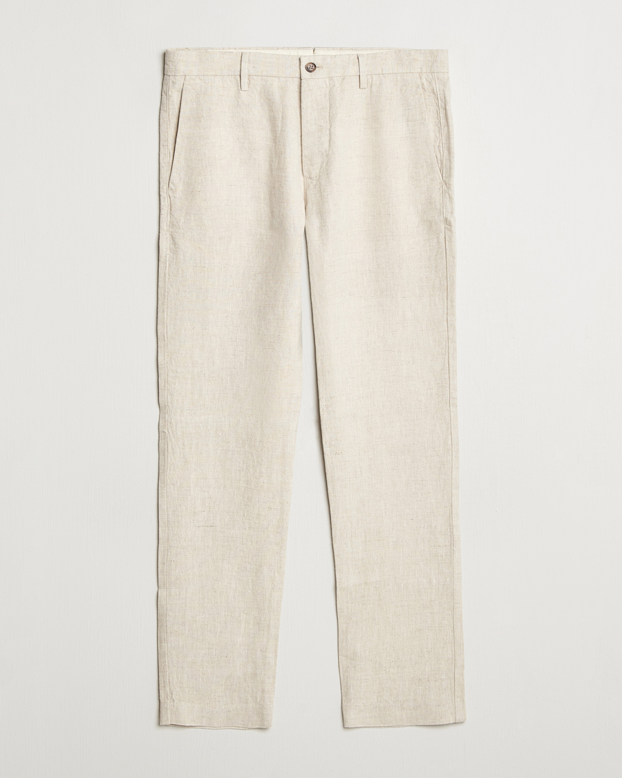 Hombres | Pantalones | NN07 | Theo Linen Trousers Oat