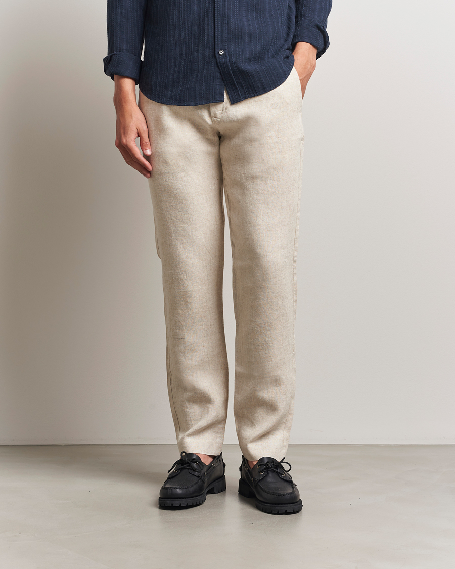 Hombres | Pantalones | NN07 | Theo Linen Trousers Oat