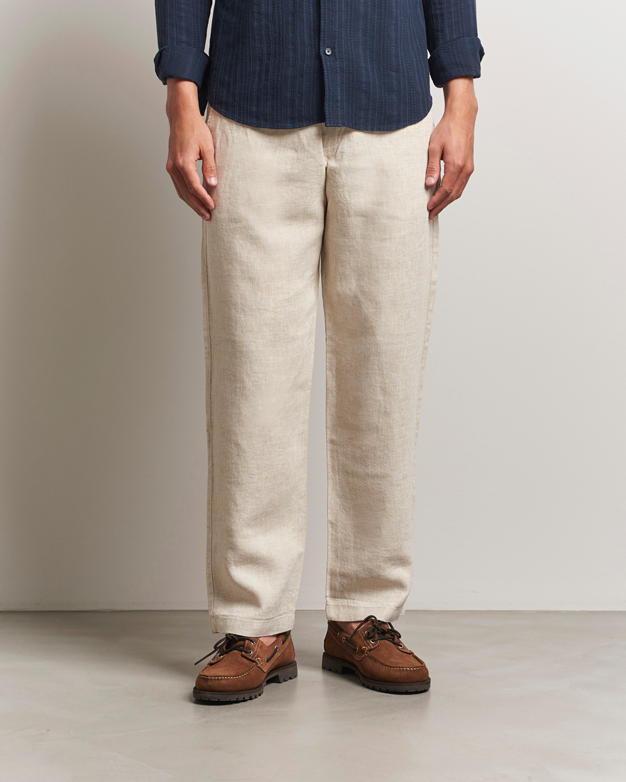 Hombres | Pantalones | NN07 | Aden Regular Fit Linen Chinos Oat