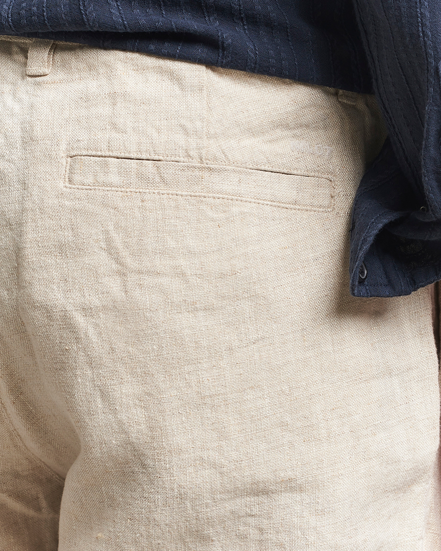 Hombres | Pantalones | NN07 | Aden Regular Fit Linen Chinos Oat