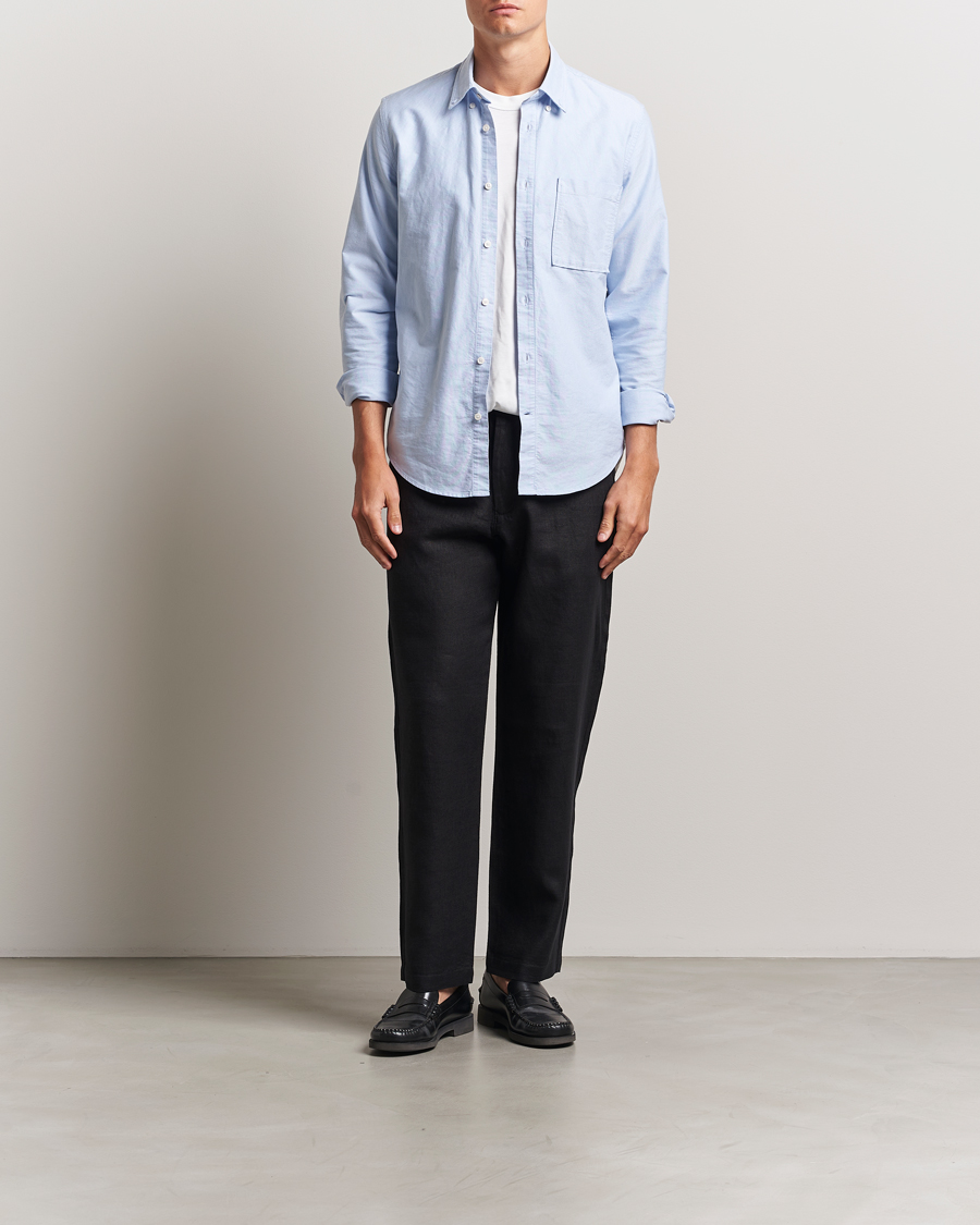 Hombres | Pantalones | NN07 | Aden Regular Fit Linen Chinos Black