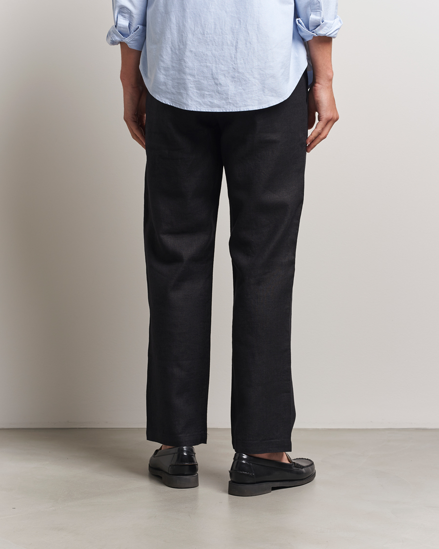 Hombres | Pantalones | NN07 | Aden Regular Fit Linen Chinos Black