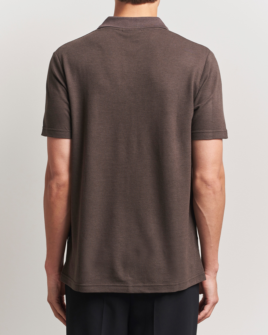 Hombres | Polos | NN07 | Paul Cotton/Lyocell Polo Coffee