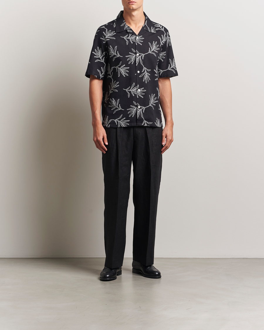 Hombres | Camisas | NN07 | Ole Printed Cotton/Lyocell Resort Shirt Black