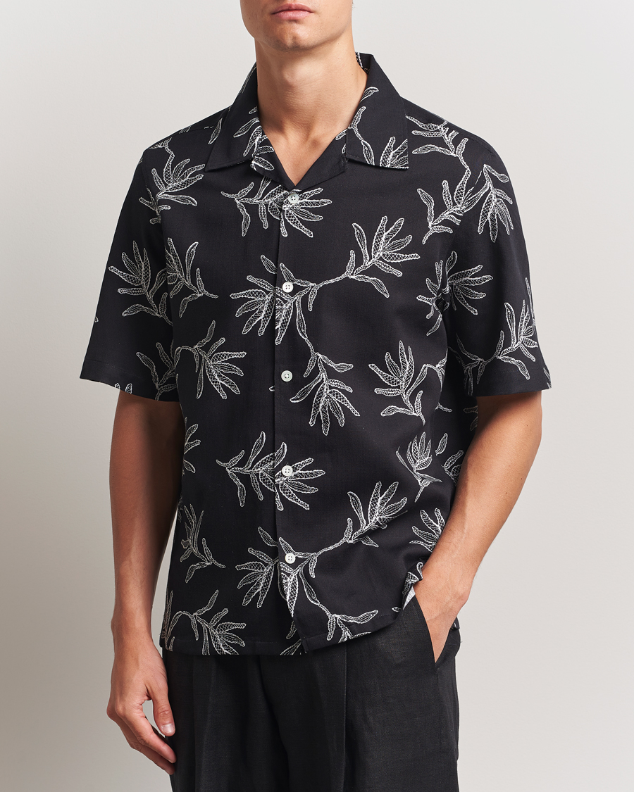 Hombres | Camisas | NN07 | Ole Printed Cotton/Lyocell Resort Shirt Black